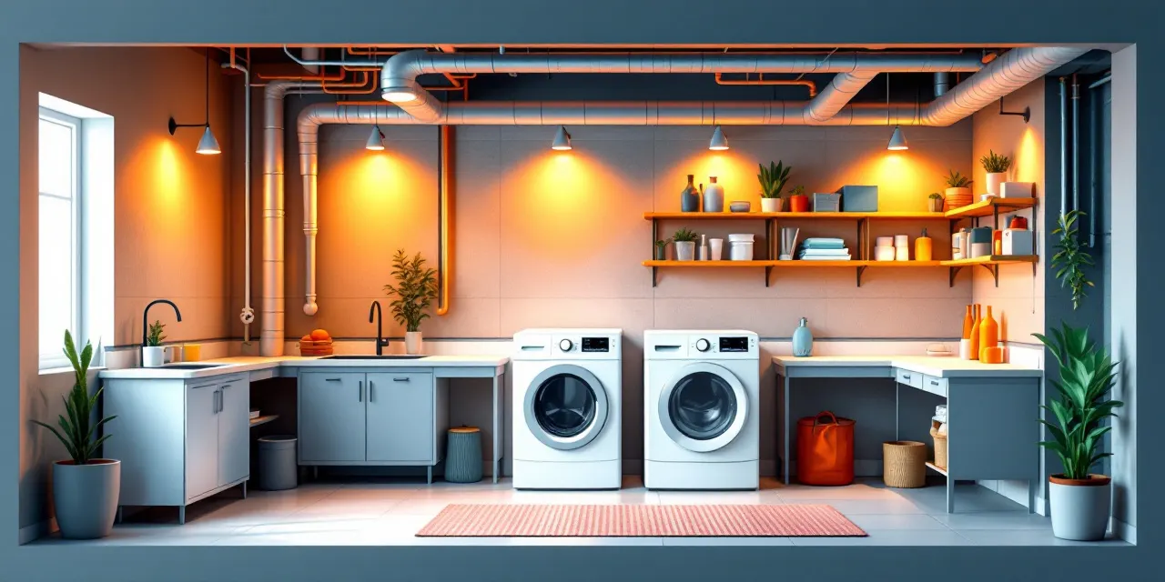 Basement Laundry Room & Utility Renovation in Edmonton